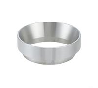 Diseñado para portafiltros de 51/58 mm, embudo dosificador de aluminio con taza de anillo para configuración de molinillo de café (51 mm, plateado)