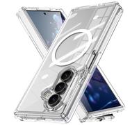 Diseñado para Samsung Galaxy Z Fold 7 Case Magnetic Compatible con Magsafe for Fold 7 Full Body Protective Phone Case Cover for Z Fold 7 2025 - Clear