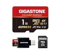 【Diseñado para Switch 2】 GIGASTONE Tarjeta de Memoria microSD Express 1TB, MicroSDXC Express SD 7.1 hasta 800/650MB/s, Compatible con Switch 2, Cámara, A1 V30 U3,con Adaptador y Lector Tipo C