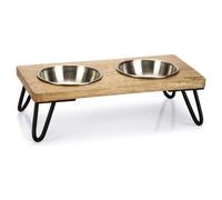 Diseñado Por Lotte Set De Comedero Para Gatos Linga Marrón 31x16x10cm 2x160ml