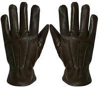 Diseñador de Cuero Genuino Para Hombre Marrón Pantalla táctil Térmica Invierno Cálido Guantes de Conducción M