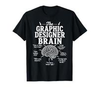 Diseñador Gráfico Cerebro Creador Visual Creativo Profesional Camiseta