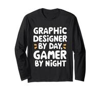 Diseñador Gráfico por Day Gamer Night Artista Digital Gaming Manga Larga