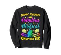 Diseñadores Gráficos Divertido Lindo Unicornio Sudadera