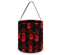 Diseño (241) Divertidos y Festivos Cubos de Dulces y Trucos con Tema de Halloween de Terror Sangriento, Cestas de Dulces Portátiles y Reutilizables para Suministros de Fiesta de Pascua y Halloween