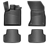 Elmasline Juego de Alfombras Coche de Goma de Diseño 3D para Opel Meriva B (2010 - 2017), Borde Extra Alto de 5 cm.
