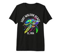 Diseño Abstracto de Tortuga de Fort Walton Beach Florida EE. UU Camiseta Premium