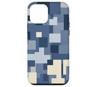Diseño Abstracto Moderno geométrico de Camuflaje Digital Azul Carcasa para iPhone 12 Mini