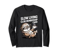 Diseño Acogedor de Perezoso para entusiastas de la Vida Lenta Manga Larga