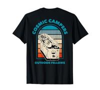 Diseño Alien Escondite Espacio Vintage en la Espalda Camiseta