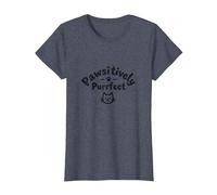 Diseño Amantes de los Gatos para entusiastas de Las Mascotas Camiseta, Mujer, Azul Jaspeado, XL