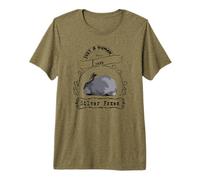 Diseño Animal de Just a Human Who Loves Silver Fox Rabbits Camiseta Premium