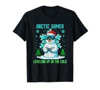 Diseño Arctic Gamer Pixel Art Retro 8-bit Winter Geek Camiseta