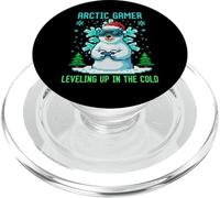 Diseño Arctic Gamer Pixel Art Retro 8-bit Winter Geek PopSockets PopGrip para MagSafe