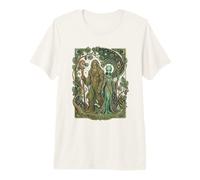 Diseño Art Nouveau de Bigfoot Alien Cosmic Forest Spirit Camiseta Premium