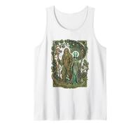 Diseño Art Nouveau de Bigfoot Alien Cosmic Forest Spirit Camiseta sin Mangas