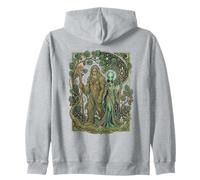 Diseño Art Nouveau de Bigfoot Alien Cosmic Forest Spirit Sudadera con Capucha