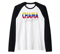 Diseño Artístico Chama Venezolana Franela Bandera Venezuela Camiseta Manga Raglan