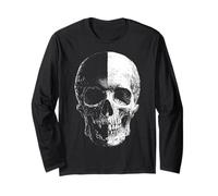 Diseño artístico de Calavera con diseño de Arte rupestre para Hombres y Mujeres Manga Larga