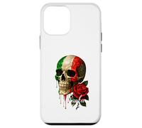 Diseño artístico de Calavera y Rosa roja de Santa Muerte Carcasa para iPhone 12 Mini