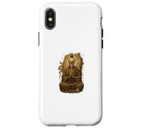 Diseño artístico de esqueleto samurai monje guerrero zen Carcasa para iPhone X/XS