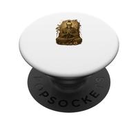 Diseño artístico de esqueleto samurai monje guerrero zen PopSockets PopGrip Adhesivo