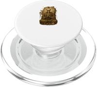 Diseño artístico de esqueleto samurai monje guerrero zen PopSockets PopGrip para MagSafe