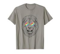 Diseño artístico de Gafas de Sol Lion Rainbow Camiseta