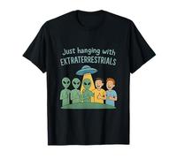 Diseño artístico de ovnis alienígenas de Just Hanging with Extraterrestrials Camiseta