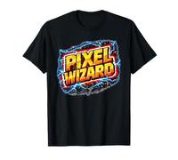 Diseño artístico de Retro Gaming Magic Electric Pixel Wizard Camiseta