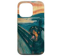Diseño artístico Divertido de Rottweiler The Scream Dog Carcasa para iPhone 13 Pro