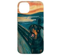 Diseño artístico Divertido de Rottweiler The Scream Dog Carcasa para iPhone 14 Plus