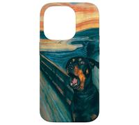 Diseño artístico Divertido de Rottweiler The Scream Dog Carcasa para iPhone 14 Pro
