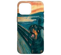 Diseño artístico Divertido de Rottweiler The Scream Dog Carcasa para iPhone 16 Pro MAX