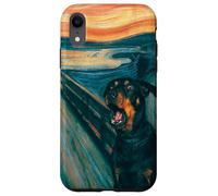 Diseño artístico Divertido de Rottweiler The Scream Dog Carcasa para iPhone XR
