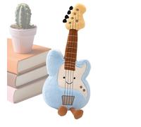 Diseño artístico: estos juguetes de peluche presentan diseños creativos en forma de guitarra y pipa, ofreciendo un toque artístico suave que mejora la decoración mientras son ideales para jugar,