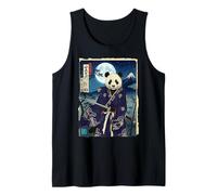 Diseño artístico japonés con Estampado de samurái Panda Fuji Ukiyo-e Camiseta sin Mangas