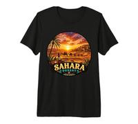 Diseño artístico Vintage de caravanas nómadas del Desierto del Sahara Camiseta Premium