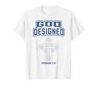 Diseño atlético Cristiano diseñado por Dios: Cruz de Plano Camiseta