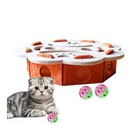 Diseño atractivo: This cat puzzle toy incorporates a maze tunnel structure to stimulate natural feline curiosity, providing an energy-burning activity as cats explore and interact with the felt textu
