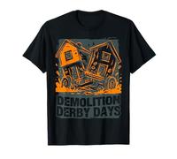 Diseño Atrevido de Demolition Derby Days en Naranja sobre un accidente de casa Camiseta