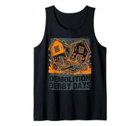 Diseño Atrevido de Demolition Derby Days en Naranja sobre un accidente de casa Camiseta sin Mangas
