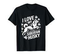 Diseño Atrevido I Love My Siberian Husky Camiseta