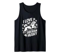 Diseño Atrevido I Love My Siberian Husky Camiseta sin Mangas