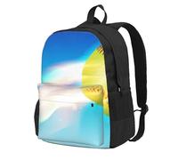 Diseño azul de tenis de fuego,Mochila con bolsillos, mochila informal para el día a día, resistente al agua, ideal para la escuela, viajes