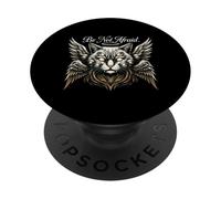 Diseño Be Not Afraid Angel Cat Lover PopSockets PopGrip Adhesivo