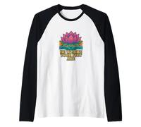 Diseño Be Where Your Feet Are Lotus Flower Mindfulness Camiseta Manga Raglan