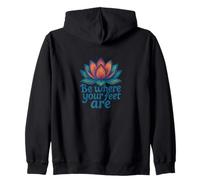 Diseño Be Where Your Feet Are Lotus Flower Mindfulness Sudadera con Capucha