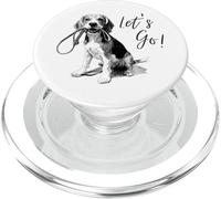 Diseño Beagle Let's Go! - Happy Beagle Dog Lover Design PopSockets PopGrip para MagSafe