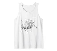Diseño Boop The Angry Bull para Amantes de los Animales y diversión Camiseta sin Mangas